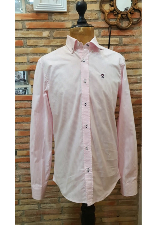 CAMISA RAYAS ROSA / BLANCO