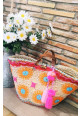 CESTA CROCHET FUXIA/ NRJ/ TURQUESA