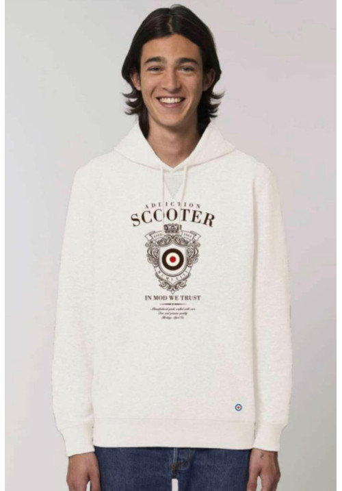 SUDADERA SCOOTER BLANCO ROTO